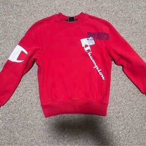 Champion Red Men's Pullover Sweatshirt It Takes a Little More Script Size Small